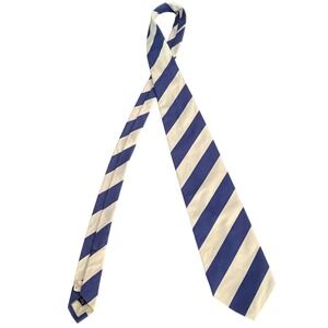 100% Cotton Hand Woven Cotton Necktie Blue and White Striped Pattern Men Fashion